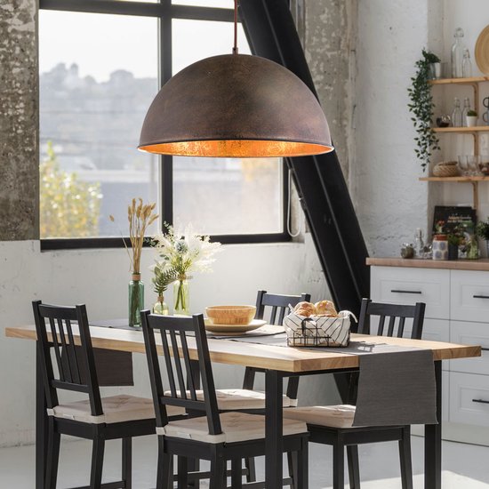 Globo - hanglamp - Xirena I - bruin - metaal - Ø 41cm - E27 - 58307H
