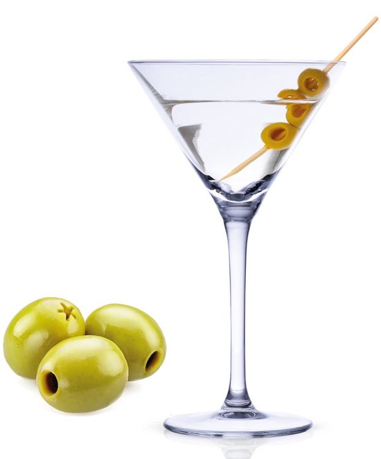 Martini cocktailglazen - glas - 4x stuks - 220 ml - Cocktail glazen - Cocktails drinken - Cocktails