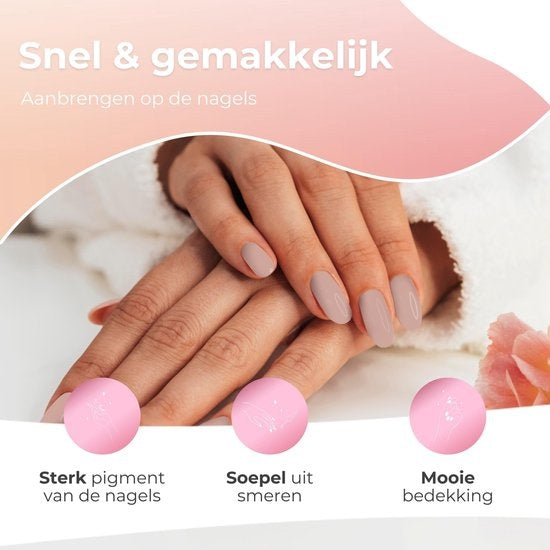 Moods Gellac 6-delige Set - Gel Nagellak - Donkere Nude Kleuren- 8ML - Day in Paris - Gellac - Nagels - Gellak Starterspakket - Caramel Kleuren