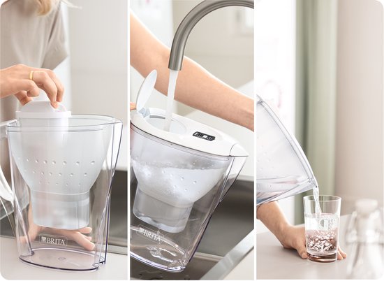 BRITA Waterfilterkan Marella Cool - 2,4L - Wit - incl. 3 MAXTRA PRO Pure Performance waterfilterpatronen - Voordeelverpakking