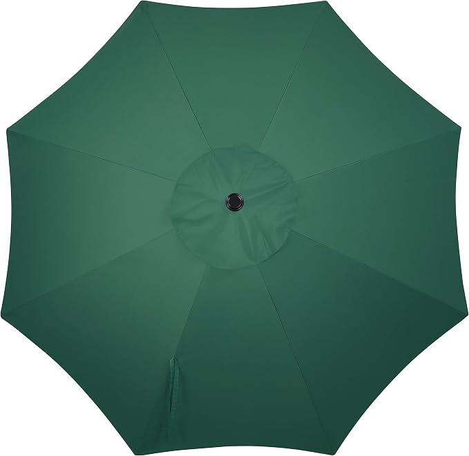 Yaheetech Parasol - Ø 270 cm - Kantelbaar - Met Zwengel - Donkergroen