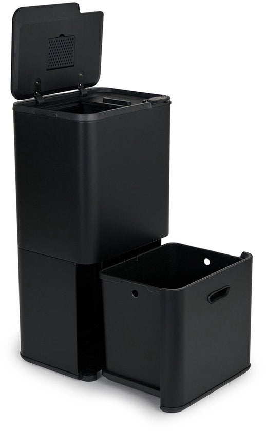 Umuzi Cleaning Prullenbak - 70 Liter - Zwart - Afval scheiden - 41,5,5x31,4x77,8cm