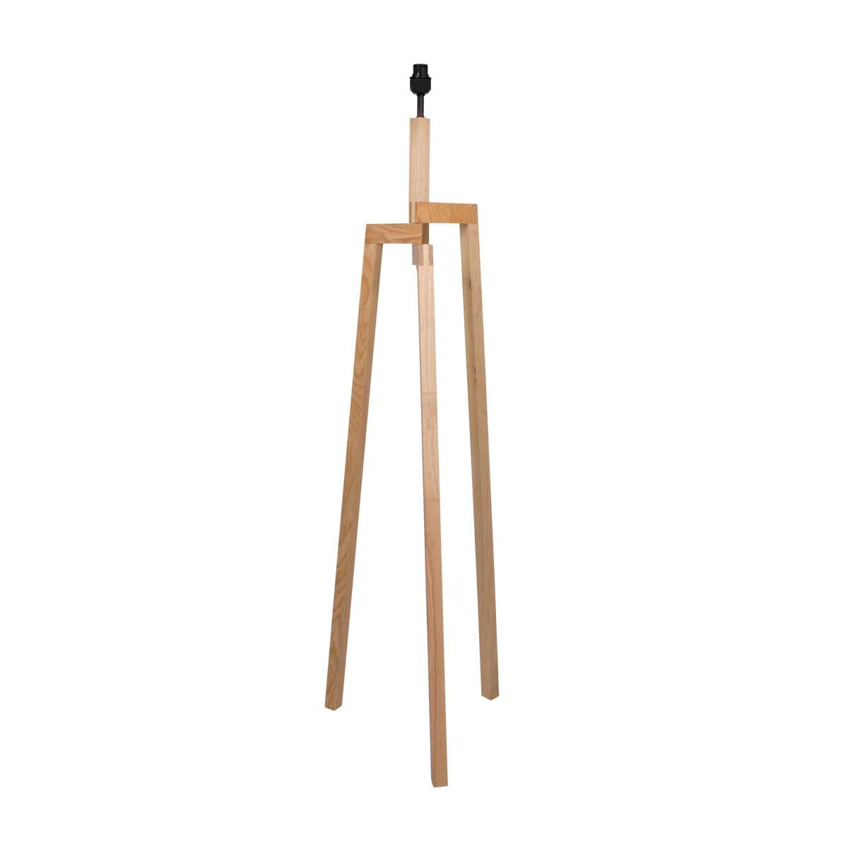 Vloerlamp Sabi 3408BE - Houten lamp zonder kap met E27 fitting, 144 cm hoog, in hoogte verstelbaar - Mexlite