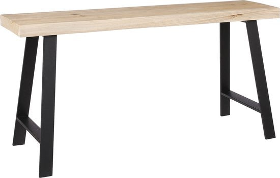Mica Decorations Plano Bank - L92 x B31 x H46 cm - Vurenhout - Lichtbruin