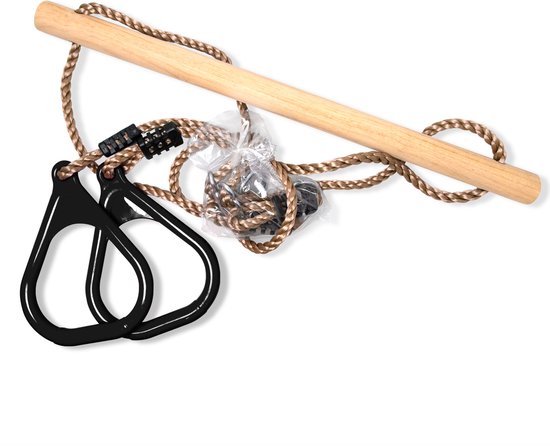 BOOST2 trapeze met Kunststof Ringen zwart met PP-touwen