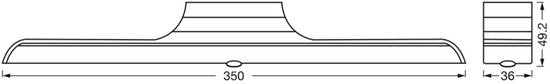 LEDVANCE LINEAR LED SCHARNIER Onderkastverlichting, 4W, 325lm, warm wit licht, magnetische lamp behuizing, bewegings- en daglichtsensor, dimbaar, lange levensduur, beschermingsklasse IP20, 3000K