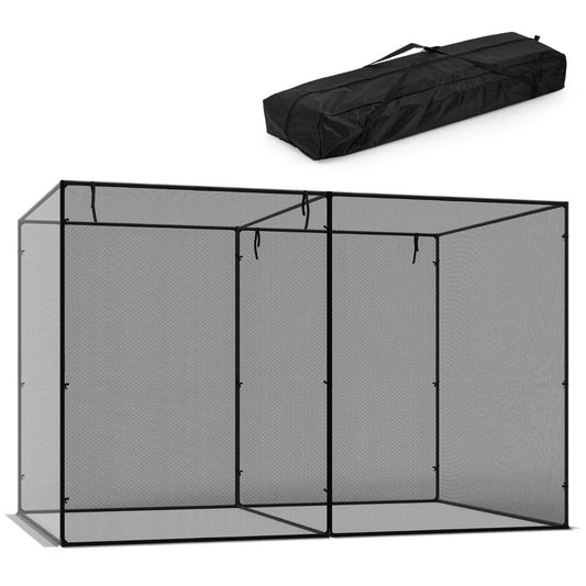Coast Plantentent - Metalen frame - Insectengaas - Met draagtas - 310 x 200 x 200 cm - Zwart