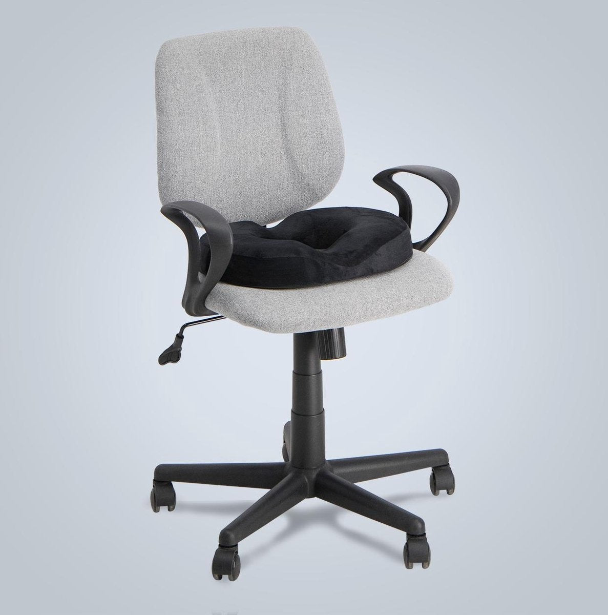 LifeGoods Donut Zitkussen – Ergonomisch Stoelkussen – U-vorm – Wasbare Hoes – Zwart