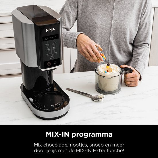 Ninja Creami - 7-in-1 IJsmachine - Ice Cream Maker voor Roomijs, Milkshake, Smoothie Bowl en meer - Foodi - NC300EU
