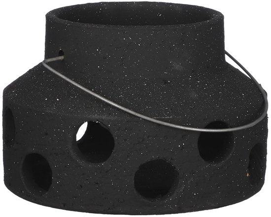Mica Decorations Pietra Lantaarn - H16 x Ø25 cm - Antraciet