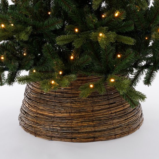 House of Seasons Kerstboommand - H26 x Ø55 cm - Wilgentakken - Bruin