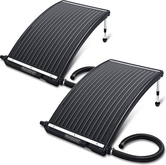Monzana Zwembadverwarming Solar – 2 Stuks/10000 L/h - 32&38mm - Zwart