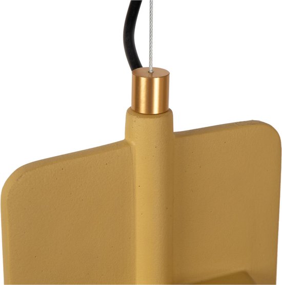Lucide NINJA - Hanglamp - Ø 11,5 cm - 1xE27 - Geel - Japandi
