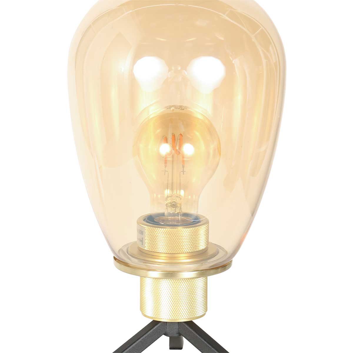 Steinhauer tafellamp Reflexion - amberkleurig - metaal - 15 cm - E27 fitting - 2682ME
