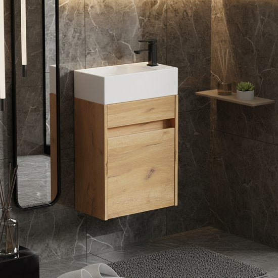 VDD – toiletmeubel – toiletmeubel met wasbak – toiletmeubel oak – fonteinmeubel – fontein meubel