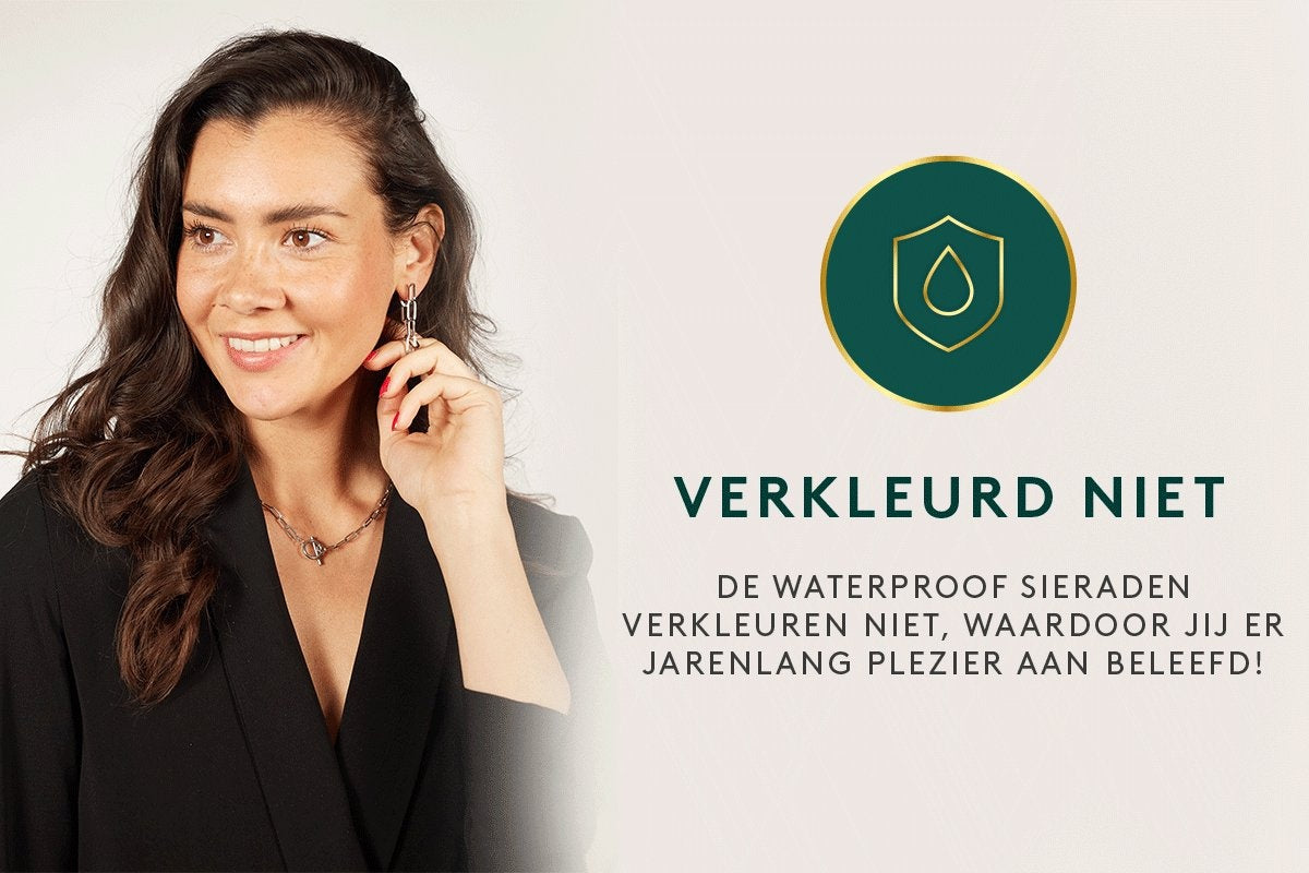 Laura Ferini Dames Ketting Catena Zilver - Zilverkleurige Schakelketting - 18K Witgoud Verguld - Halsketting - Collier - Sieraad - Accessoires - Dames Ketting