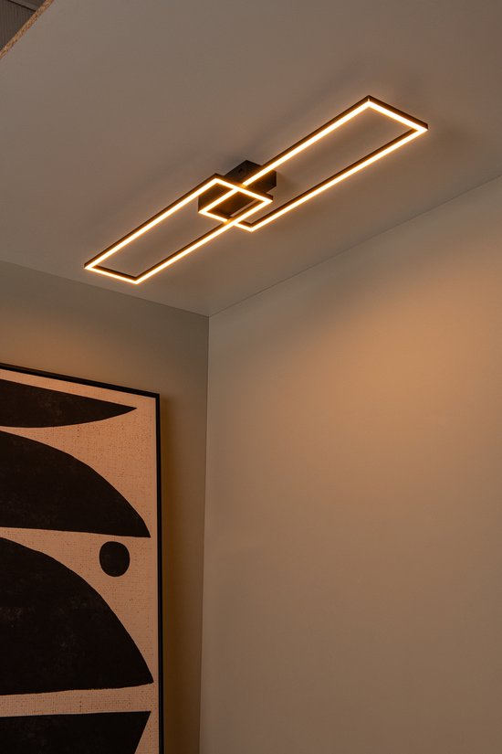 Lucide ARIANNE - Plafonnière (Plafondlamp) - LED - CCT - 1x23W 2700K/4000K - Zwart