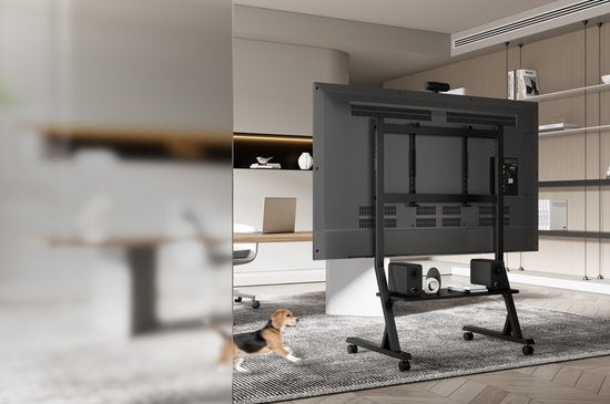 VDD - TV standaard verrijdbaar - Draaibaar - 45 inch tot 90 inch - Zwart