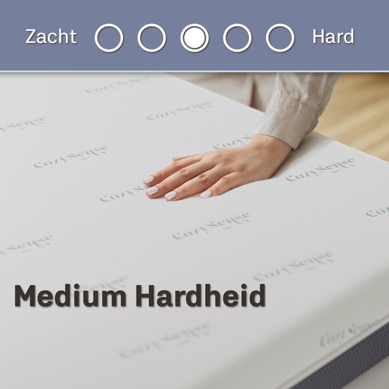 CozySense® DualFeel Topper Matras 140x200 - Topmatras - Topdekmatras - Met Koele & Warme Kant - CertiPUR® - Medium Hardheid - 7.5 cm - Wasbare Hoes