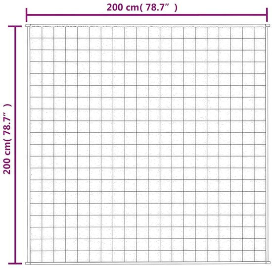 vidaXL - Verzwaringsdeken - 200x200 - cm - 13 - kg - stof - grijs