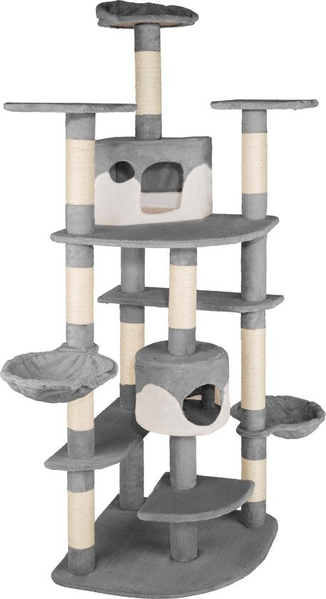 tectake® - Krabpaal Fippi grijs/wit - 402184 - kattenkrabpaal - kattenpaal