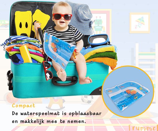 Frummel Waterspeelmat Baby – Watermat – Speelkleed – Opblaasbaar – Waterspeelgoed Baby - Kraamcadeau - Baby Shark