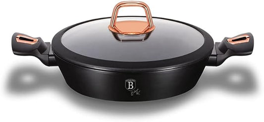 Berlinger Haus Monaco Sauteerpan met Deksel - Zwart/Rose Gold - 28 cm