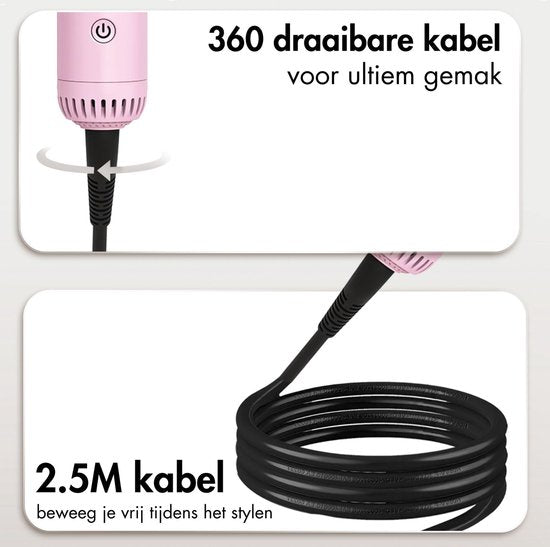 Sansbeauté® 2 in 1 Airflow Stijltang - Krultang - Stijltangen - Hair Straightener - Snel Opgewarmd - 140℃ t/m 220℃ - Stijlen & Krullen - ION technologie