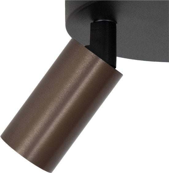 Lucide RITMO - Plafondspot (Plafondlamp) - Ø 15 cm - 2xGU10 (MR11) - Koffie