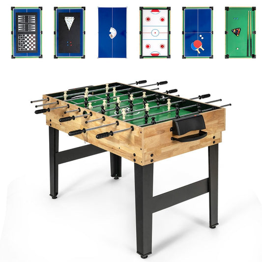 Coast Multifunctionele Speeltafel - 10-in-1 spellen - Stapelbaar ontwerp - Hout - 105,5 x 61 x 80 cm