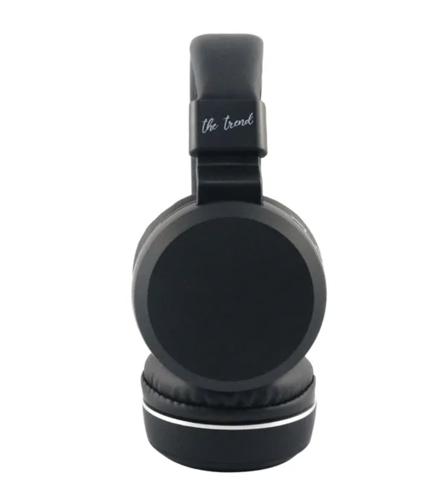 The Trend Draadloze On-Ear Bluetooth Hoofdtelefoon Zwart - Bluetooth 5.0 - FM Radio & Micro SD - AUX - 10 m Bereik
