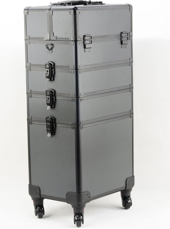 VDD - Cosmetica koffer - Case 4 in 1 - 25 x 25 x 76 cm - Zwart