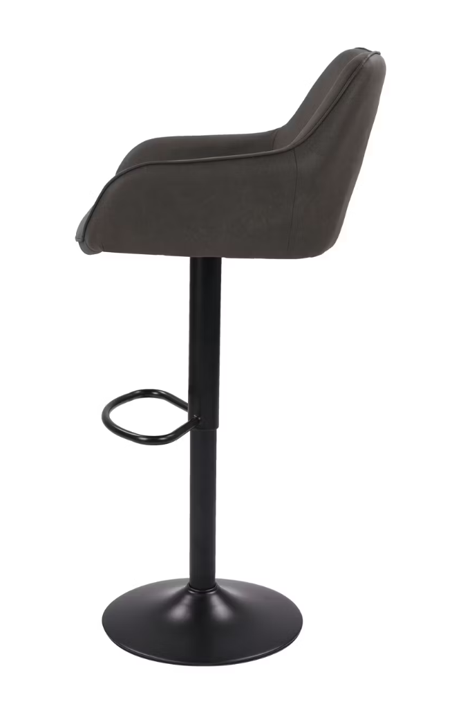 Dutchbone Oliver Barkrukken Set van 2 - Anthracite - 56 x 54 x 109 cm - Verstelbare Zithoogte 60-80 cm