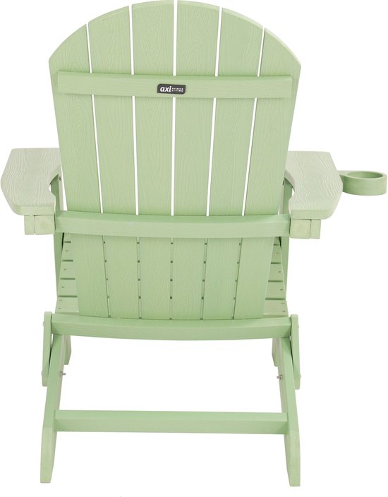 AXI Claire Adirondack Stoel Pastelgroen – Kunststof loungestoel met armleuningen – Opklapbaar - Hoge rugleuning - Tuinstoel - 84,5 x 77 x 95,5 cm - Duurzaam & weerbestendig