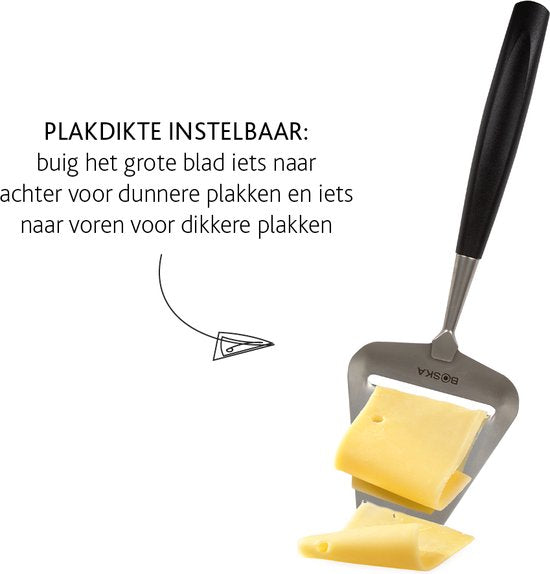 Boska Kaasschaaf Milano+ - Kaasschaaf voor harde kaas - Vaatwasserbestendig - Kaasschaaf Zwart - Cadeautips - Keukengerei - Keuken accessoires - 10 jaar garantie
