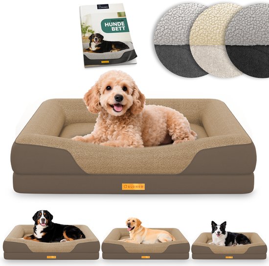 ELONEO Orthopedisch Hondenbed – S – Bruin