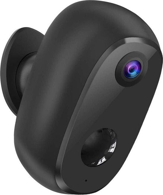 Smart Home Beveiligingscamera - Accu - Buiten - Incl App & SD Kaart - Nachtzicht - Zwart