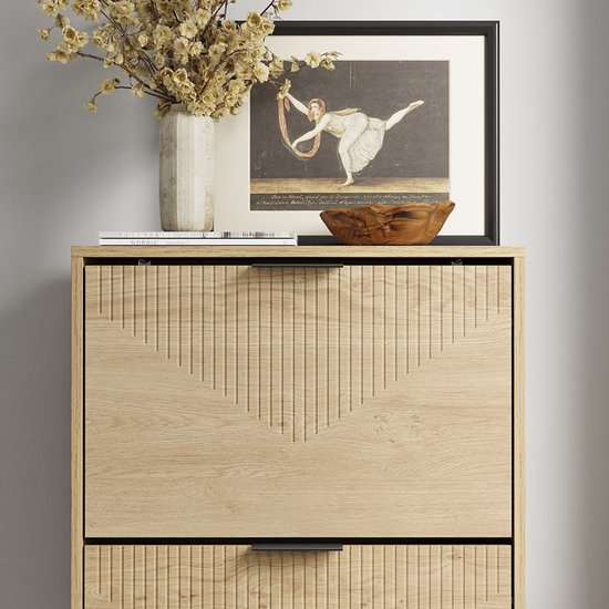SoBuy Schoenkast - Ladekast - Smal design - 3 laden - 120x24x60 cm | FSR213-N