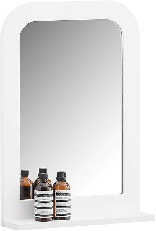 SoBuy - Wandspiegel met Opbergplank - 38x9x54 cm - Wit