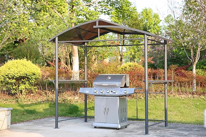 Angel Living Metalen overkapping - Tuinpaviljoen - Aluminium - 245 x 150 x 233 cm