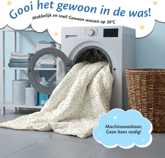 Ella Verzwaringsdeken Kind 3,2kg - OEKO-TEX Katoen Zwaartedeken 100 x 150cm - Weighted Blanket - Verzwaarde Deken Stippen