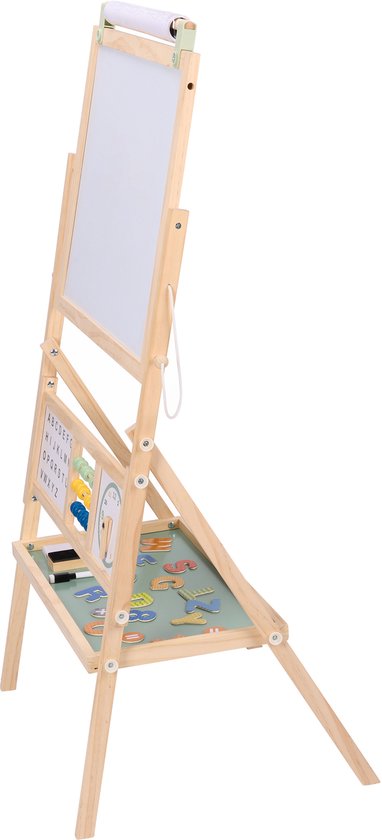 Sunny Mika houten activiteitsezel - Whiteboard, krijtbord en pegboard - 47 x 41 x 145 cm