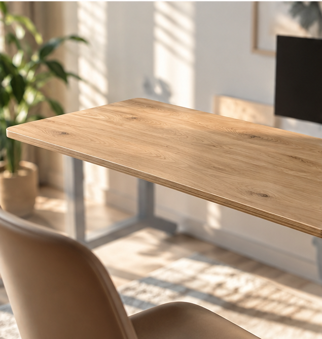 Backerz Bovenblad voor Elektrisch Zit-Sta Bureau - Melamine Tafelblad zonder Frame