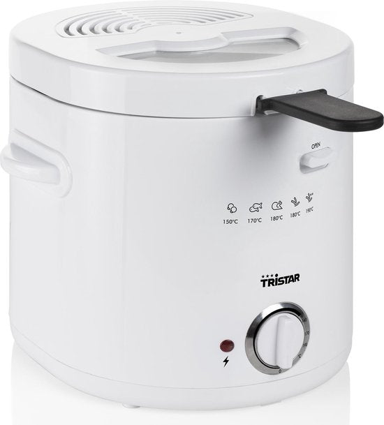 Tristar Frituurpan 1.5 liter - FR-6941 - Friteuse 1000W - Anti-aanbaklaag - Wit