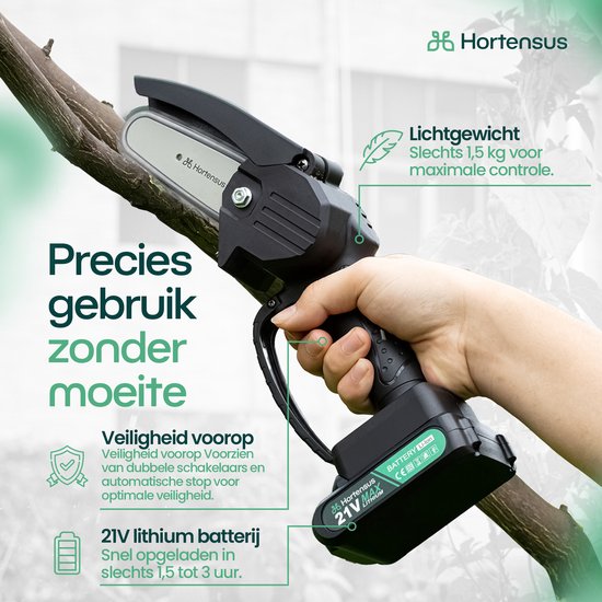 Hortensus - Mini kettingzaag voor al je kluswerk - Hortensus mini kettingzaag