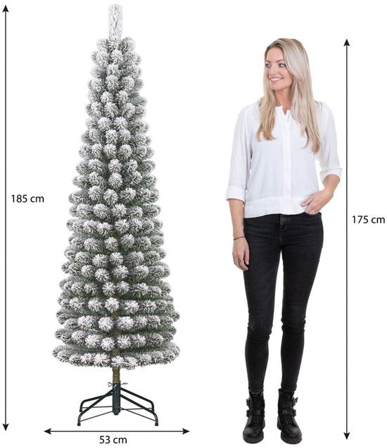 Black Box Trees Charlton Smalle Kunstkerstboom - H185 x Ø53 cm - Groen