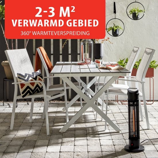 alpina Heater Terrasverwarmer - Infrarood Verwarming - IP44 Spatwaterdicht - 800W