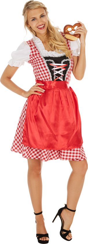 Dressforfun Dameskostuum Dirndl Oktoberfest Madl model 2 XL - verkleedkleding kostuum halloween verkleden feestkleding carnavalskleding carnaval feestkledij partykleding - 304613