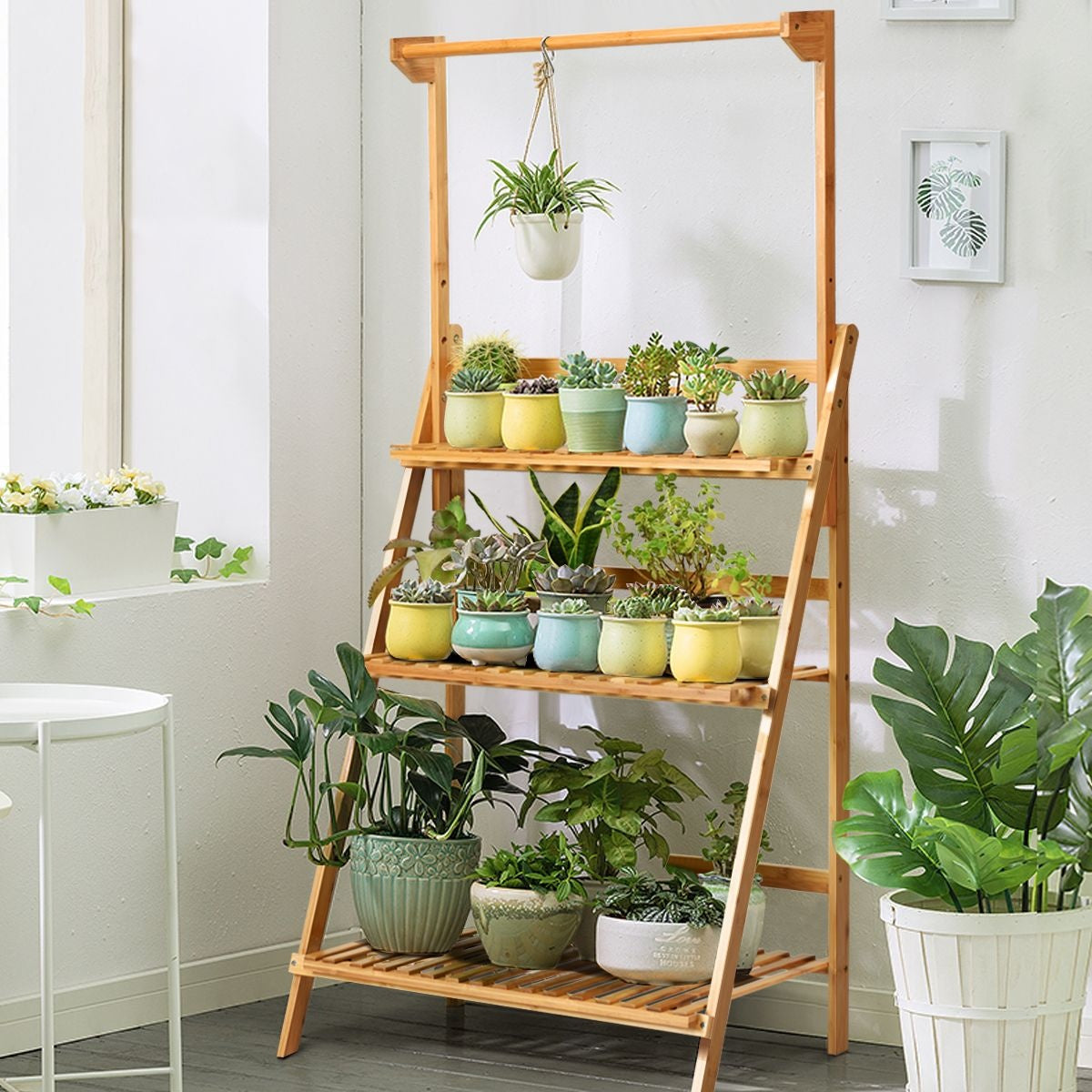 Coast Plantenkast - Plantenplank/Opberger - 70 x 40 x 120 cm - Bruin
