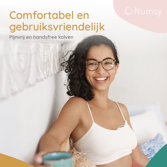 Numsy Elektrische Draadloze Borstkolf Enkel - Handsfree - BPA Vrij - Enkele